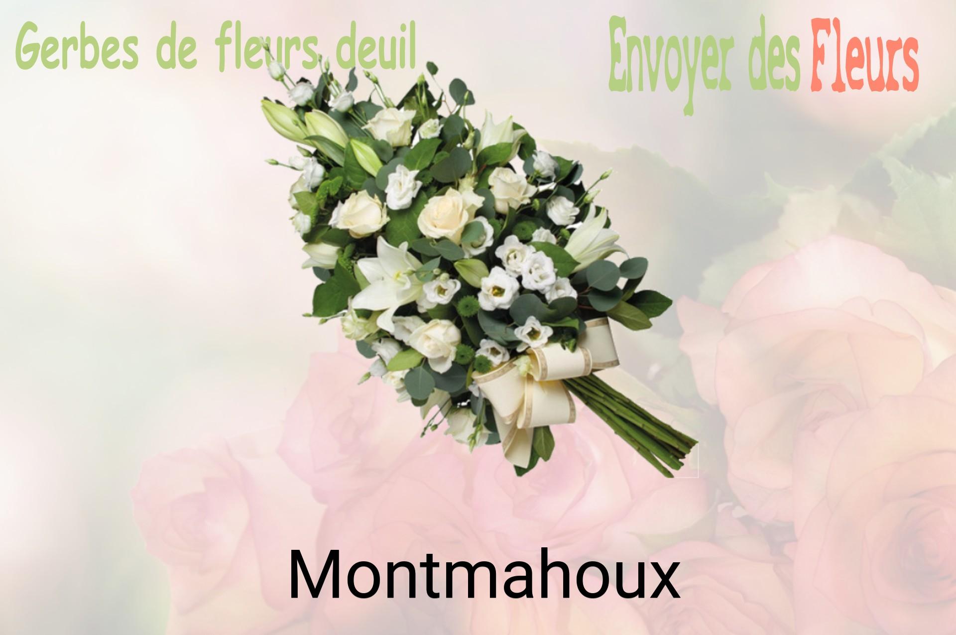 Gerbe de fleurs de deuil livrée à Montmahoux